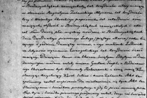 Akt chrztu dziecka papiernika Ludwika Sztinsa w parafii katolickiej w Brodowych Łąkach z 1854 r.
Za wskazanie tego dokumentu składam serdeczne podziękowania p. Marianowi Nowakowi 