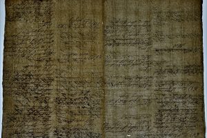 Rękopis z 8.05.1799 r. na papierze czerpanym ze znakiem wodnym papierni w Mieroszowie: orzeł śląski, ALTFIREDLAND, 1791. Zbiory Muzeum Papiernictwa, MD 1815 AH