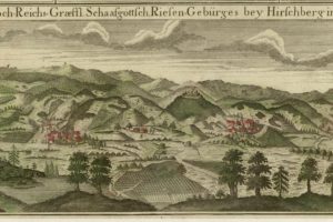 Dobra Schaffgotschów w Sobieszowie z zaznaczonym młynem papierniczym (nr 18), 1772.